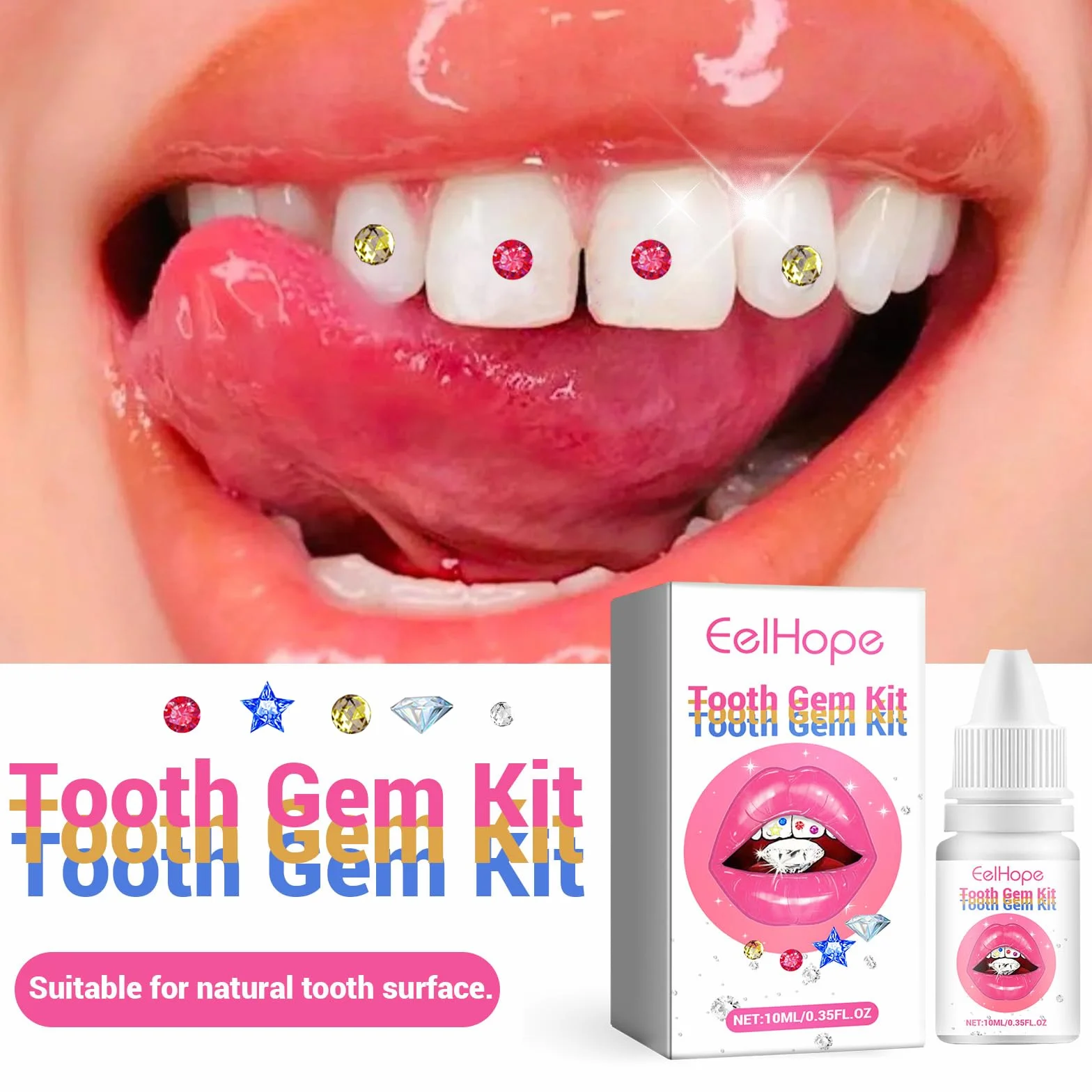 Genialne zęby Brokat Zęby Zestaw Brokatów Ząb Ząb Tooth Gems Zestaw Brokatów DIY Zęby Klejnoty Zęby Brokat Zęby Zestaw Połysków Do Połysków Klejnotów Z 1445 szt. Gem Tooth Gem