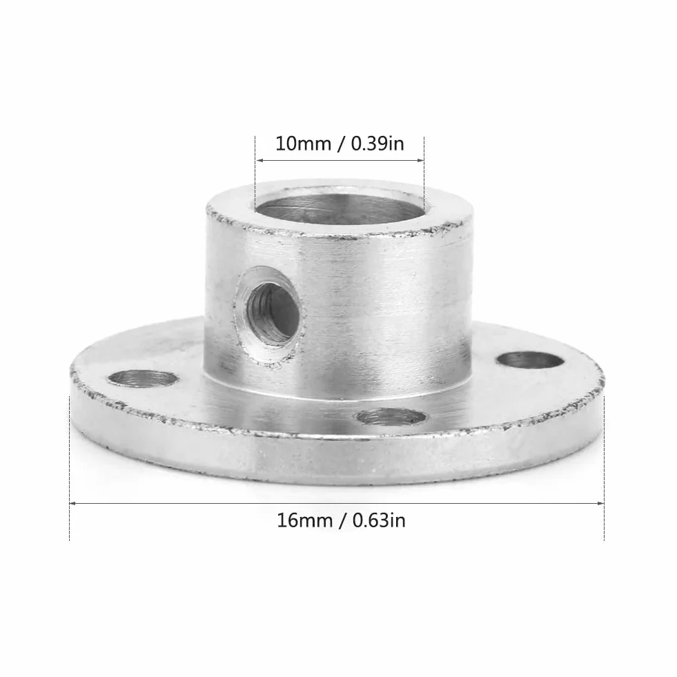 Złącze kołnierzowe, 2 szt. M4 sztywne złącze kołnierza złącze wału silnika ID 10 mm od 16 mm złącze wału prowadzącego silnika sprzęgło osi łożyska złączki