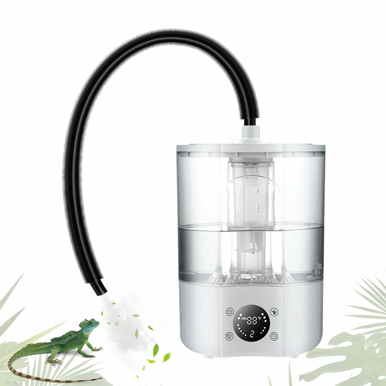 Nawilżacz powietrza do gadów, 4 l, maszyna do mgły terrarium, z ultralekkim rozpylaczem i ochroną przed pracą na sucho, nawilżacz powietrza do gadów, płazów, roślin mokrych