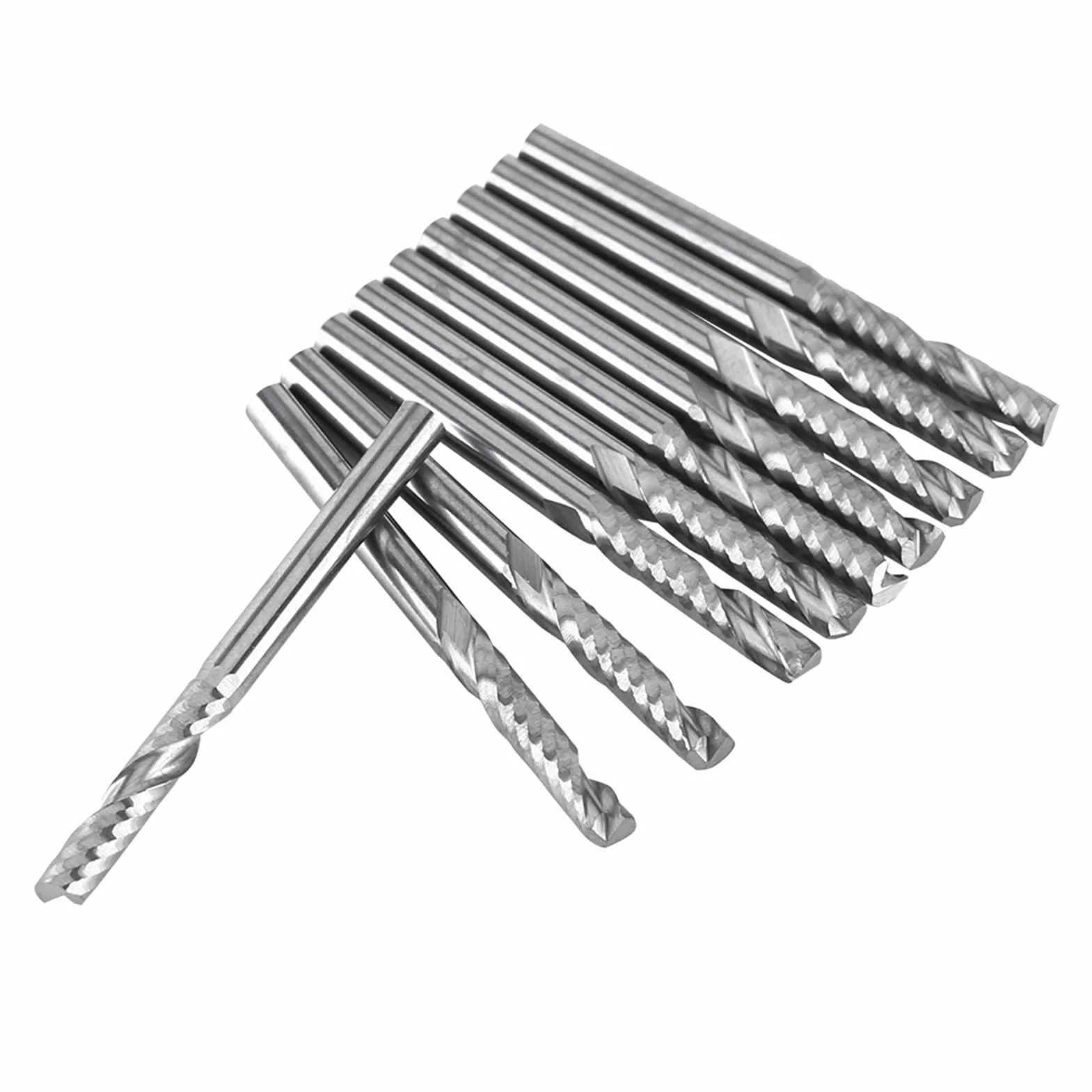 Frez z węglika wolframu 4 mm zestaw obrotowych dłut CNC do drewna akrylowego 10 szt.