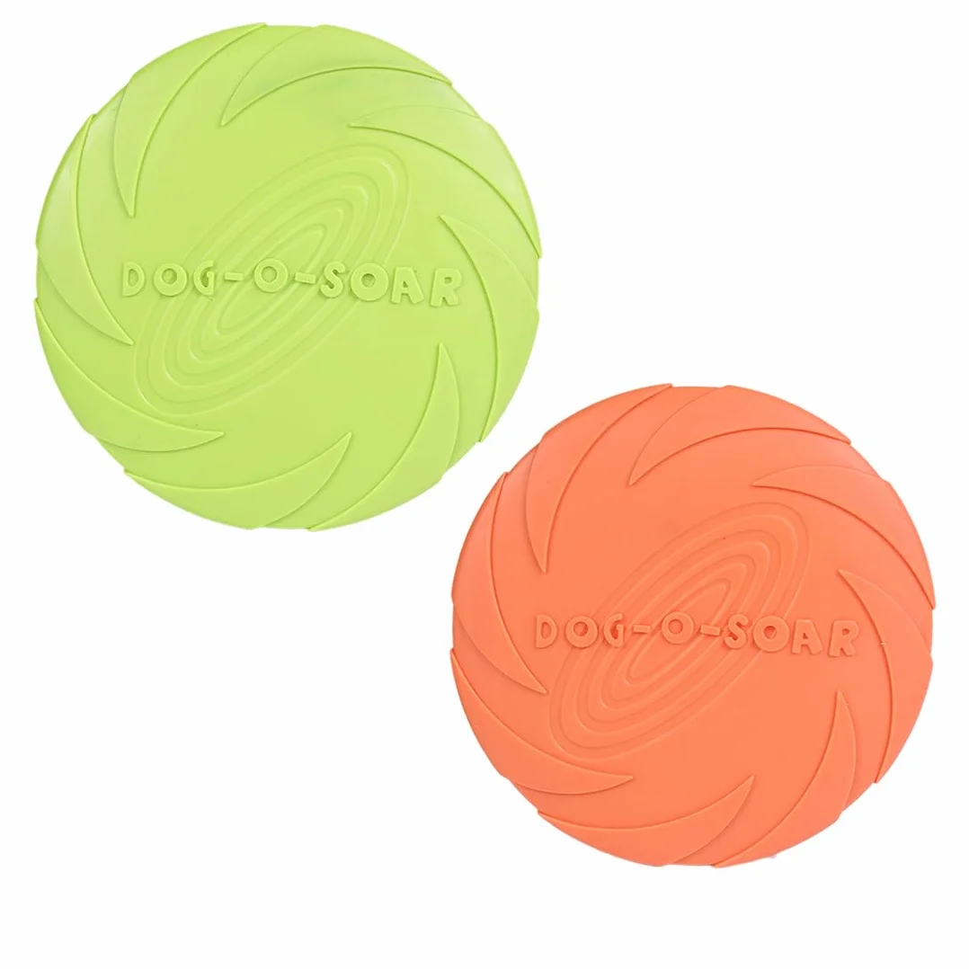 SGERUFZ 2 szt. Trwała gumowa zabawka dla psa Frisbee do treningu na świeżym powietrzu D18 cm