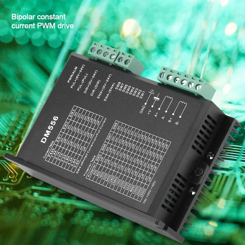 Sterownik silnika DM556 – 2-fazowy sterownik silnika krokowego 42/57 sterownik silnika krokowego 24 V-50 V DC