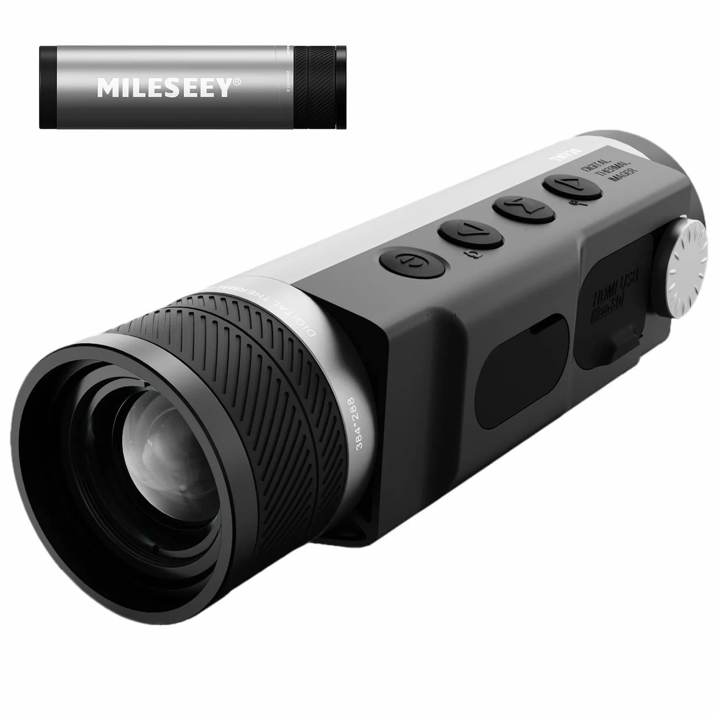 MiLESEEY TNV30 Monokular termowizyjny, 25 mm, 384 x 288 (50 Hz), noktowizor, do polowania, wyświetlacz OLED z 8-krotnym zoomem cyfrowym