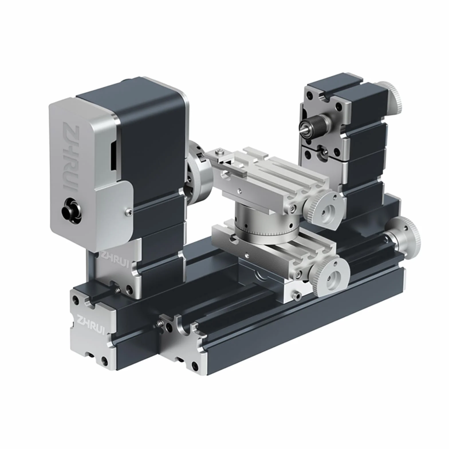 Wysoka moc 60W Mocny mini metalowy zestaw do majsterkowania 4-osiowa tokarka obrotowa z podstawą 12000 RPM do drewna, miękkich metali, plexiglassu, plastiku
