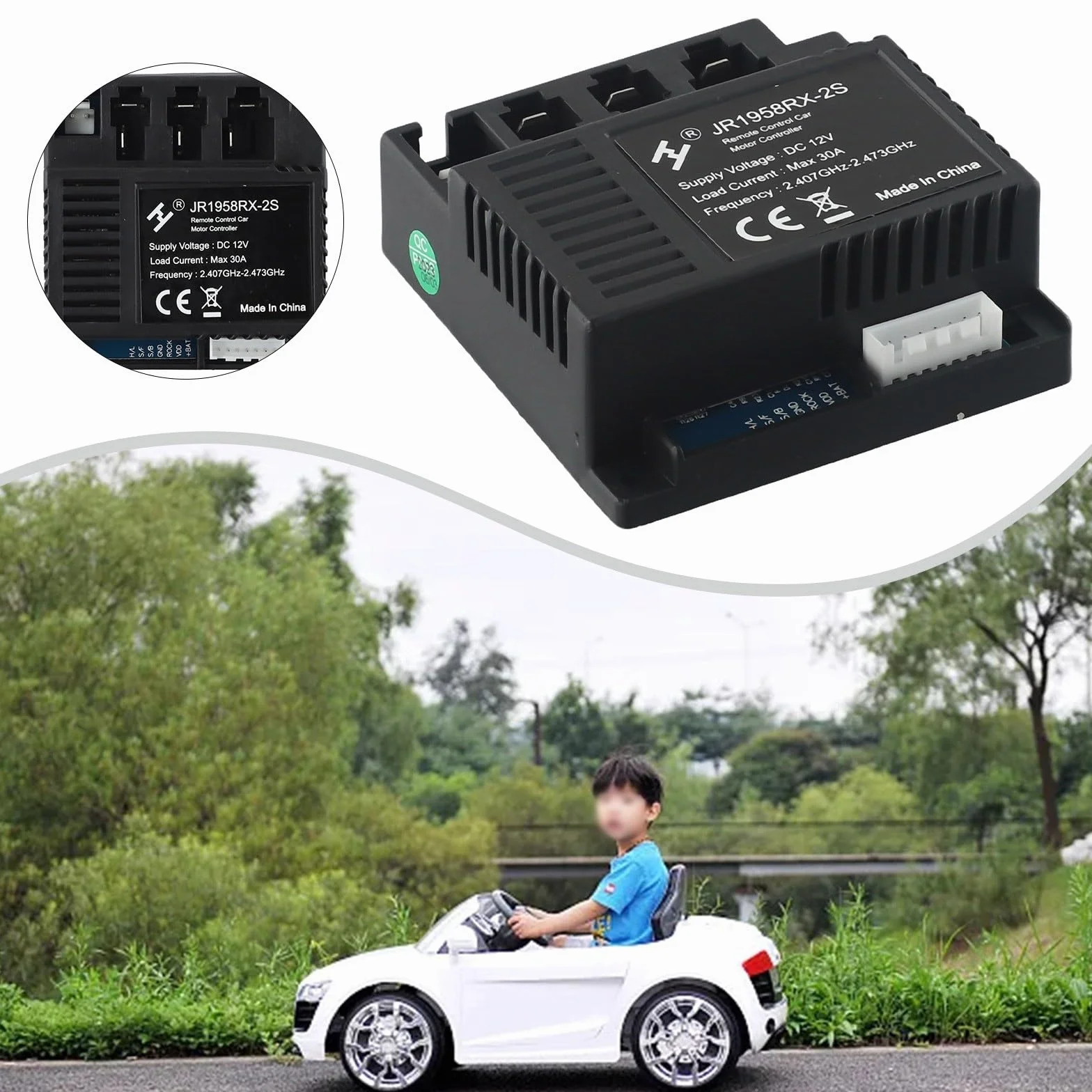 Optymaj zabawę Twojego dziecka, JR1705RX, JR1858RX, JR1738RX Elektryczny odbiornik samochodowy RC (JR1958RX-2S 12 V)