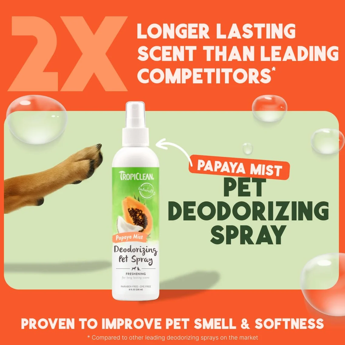 Tropiclean oxymed Papaya Pet Köln, 236 ml
