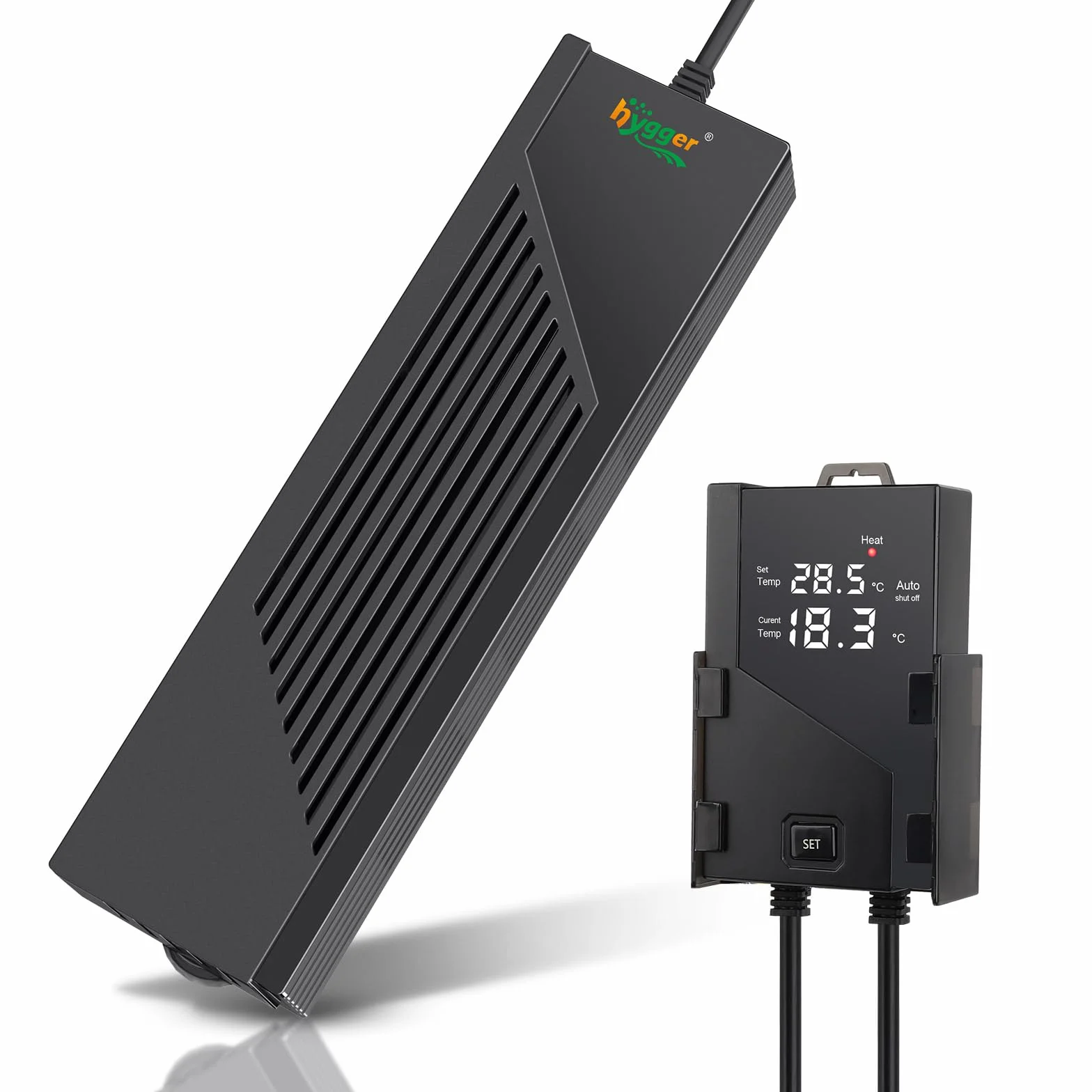 Hygger Grzejnik do akwarium 300W, Regulowana cyfrowa grzejka do akwarium, Grzejnik do akwarium, zanurzalny grzejnik do akwarium z zewnętrznym sterowaniem LED, grzejnik do akwarium dla zbiorników