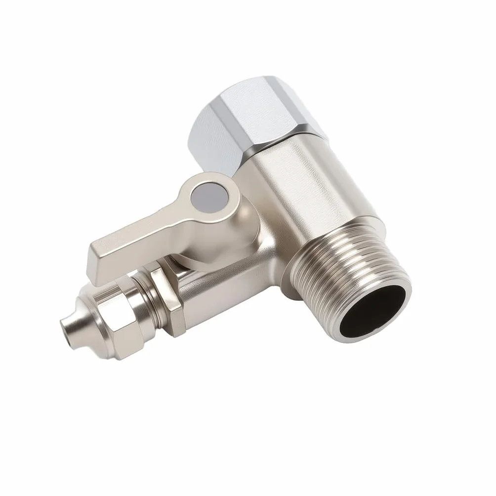 Przyłącze wody adapter trójnik, kurek odcinający, adapter trójnika 3/8x3/8x1/4" do podłączenia 2 urządzeń osmozy, adapte, przyłącze wody, adapter trójnik, wąż przyłącze wody