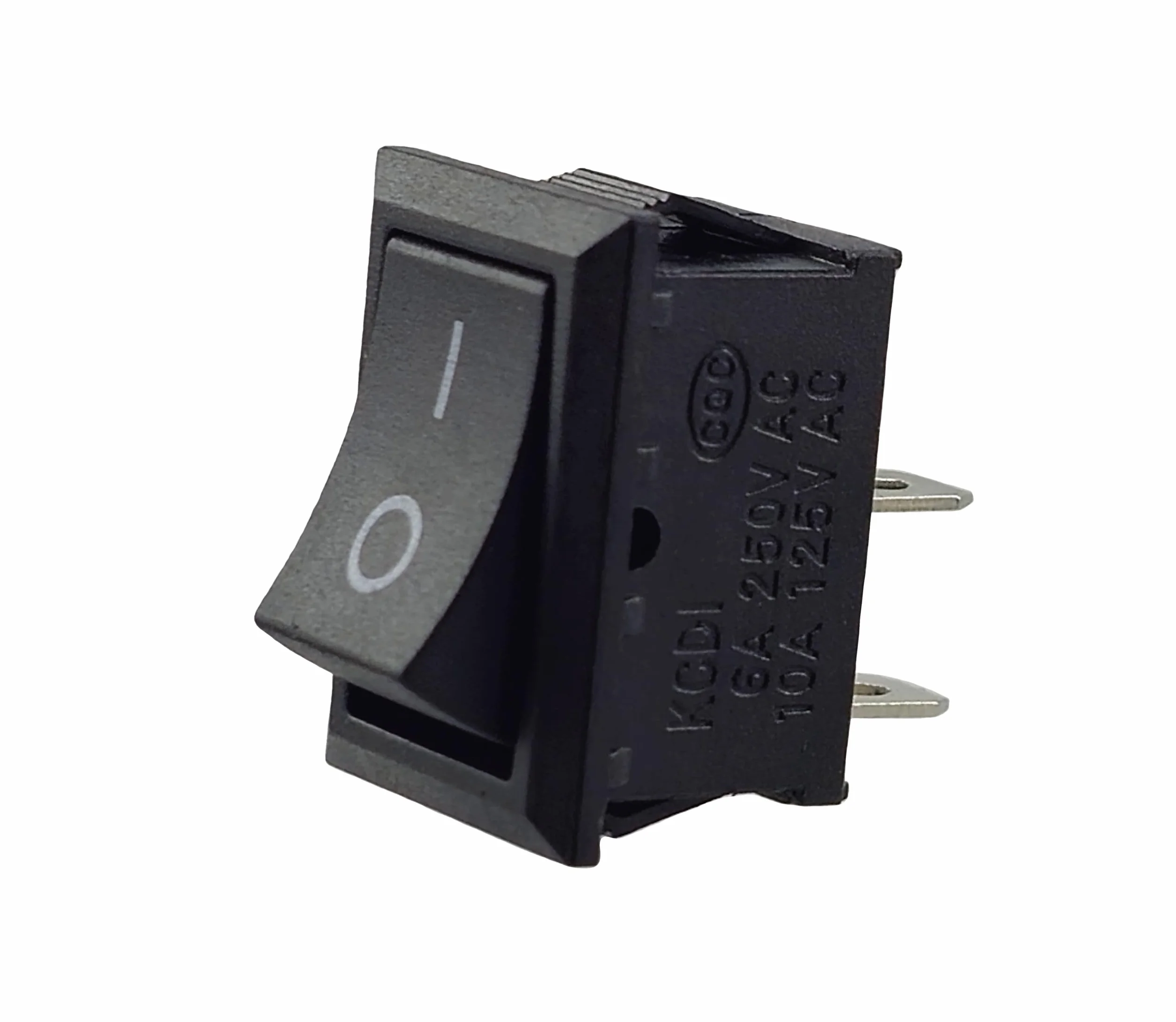 Przełącznik kołyskowy KCD1 250V 6A 125V 10A AC czarny prostokątny 19x13mm