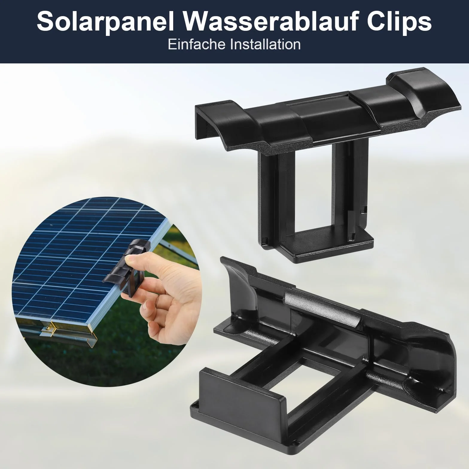 Starvortex 24 klipsy do paneli słonecznych, 30 mm, trwały materiał ABS, klipsy do odpływu wody, moduły PV 30 mm