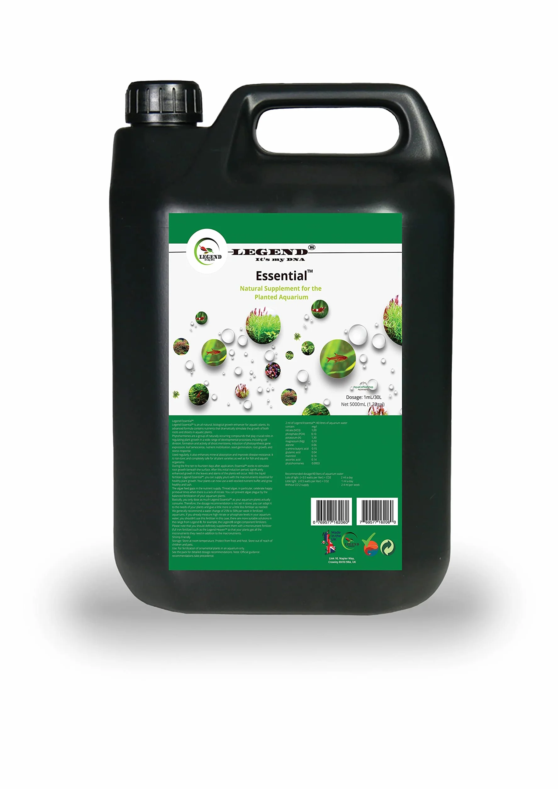 Legend Essential 100 ml, 250 ml, 500 ml, 1000 ml MAKRO płynny nawóz do roślin akwariowych (5000 ml)