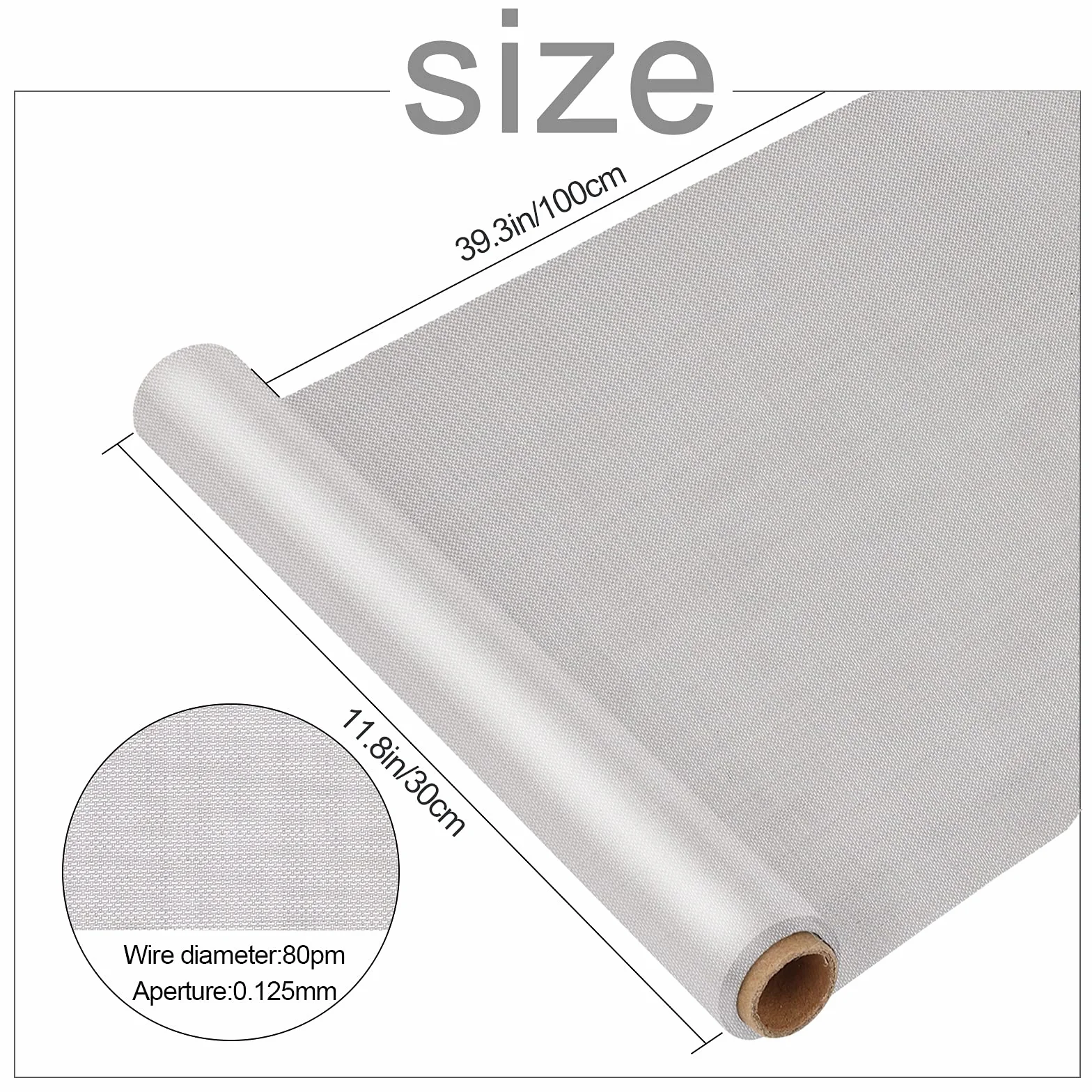 AIEX 304 Tkany Drut ze Stali Nierdzewnej 120 Oczek do Wentylacji Powietrza Siatka Ochronna do Domu Kuchnia Filtr Siatkowy Tkanina Filtracyjna Filtr Siatkowy Ekran 30x100cm