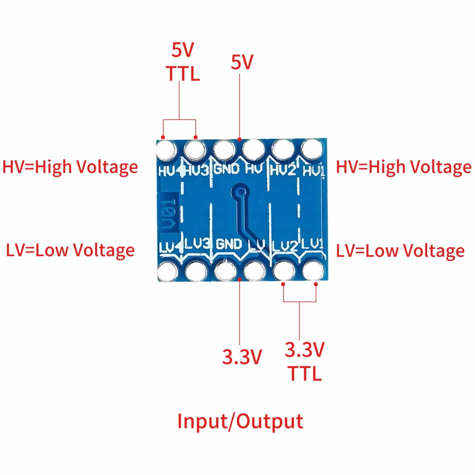 4 kanały IIC I2C Logika konwerter poziomu dwukierunkowy 3,3 V-5 V moduł Shifter do Arduino 10 szt