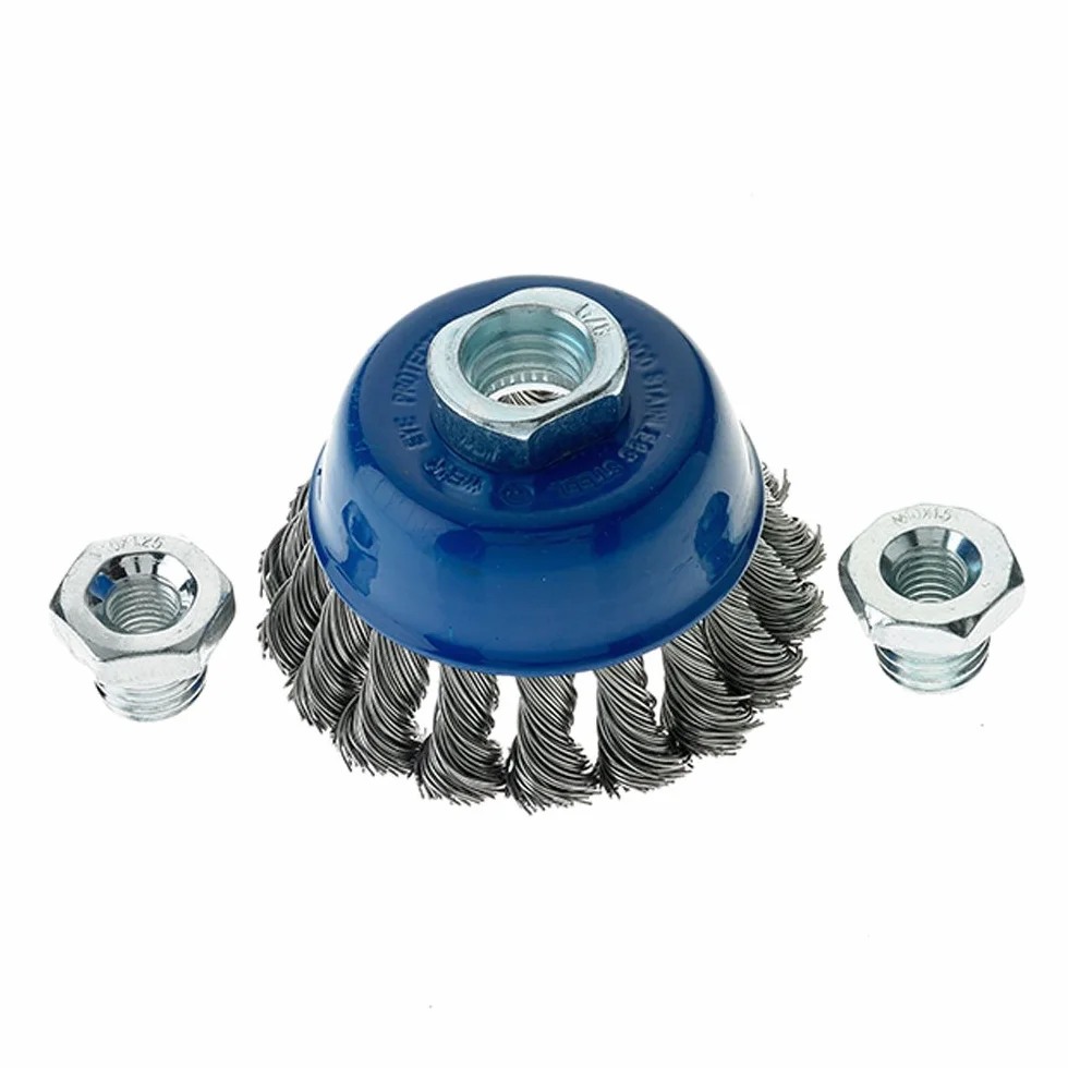 Szczotka do kubka ze stali nierdzewnej 2-3/4" x 5/8"-11 M10 do szlifierek kątowych Mercer Industries