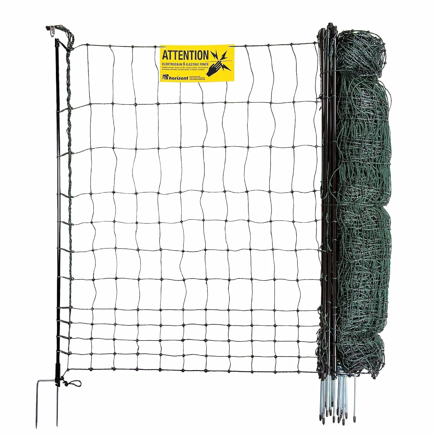 StrongLine Ogrodzenie dla kur 25 m 120 cm 9 słupków z włókna szklanego siatka elastyczne mobilne