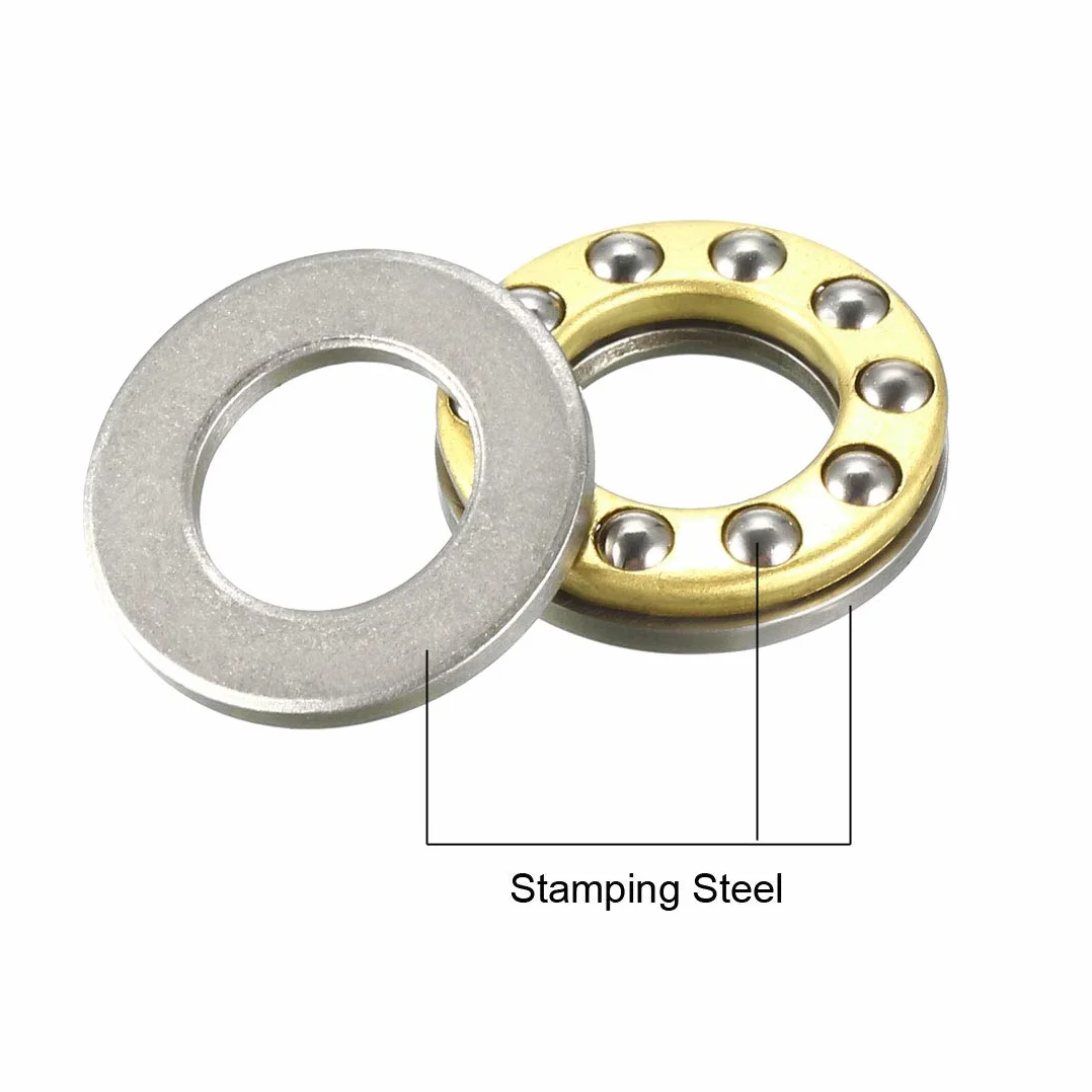 sourcing map F10-18M łożyska kulkowe wzdłużne 10mm x 18mm x 5,5 mm stal chromowana 4 szt
