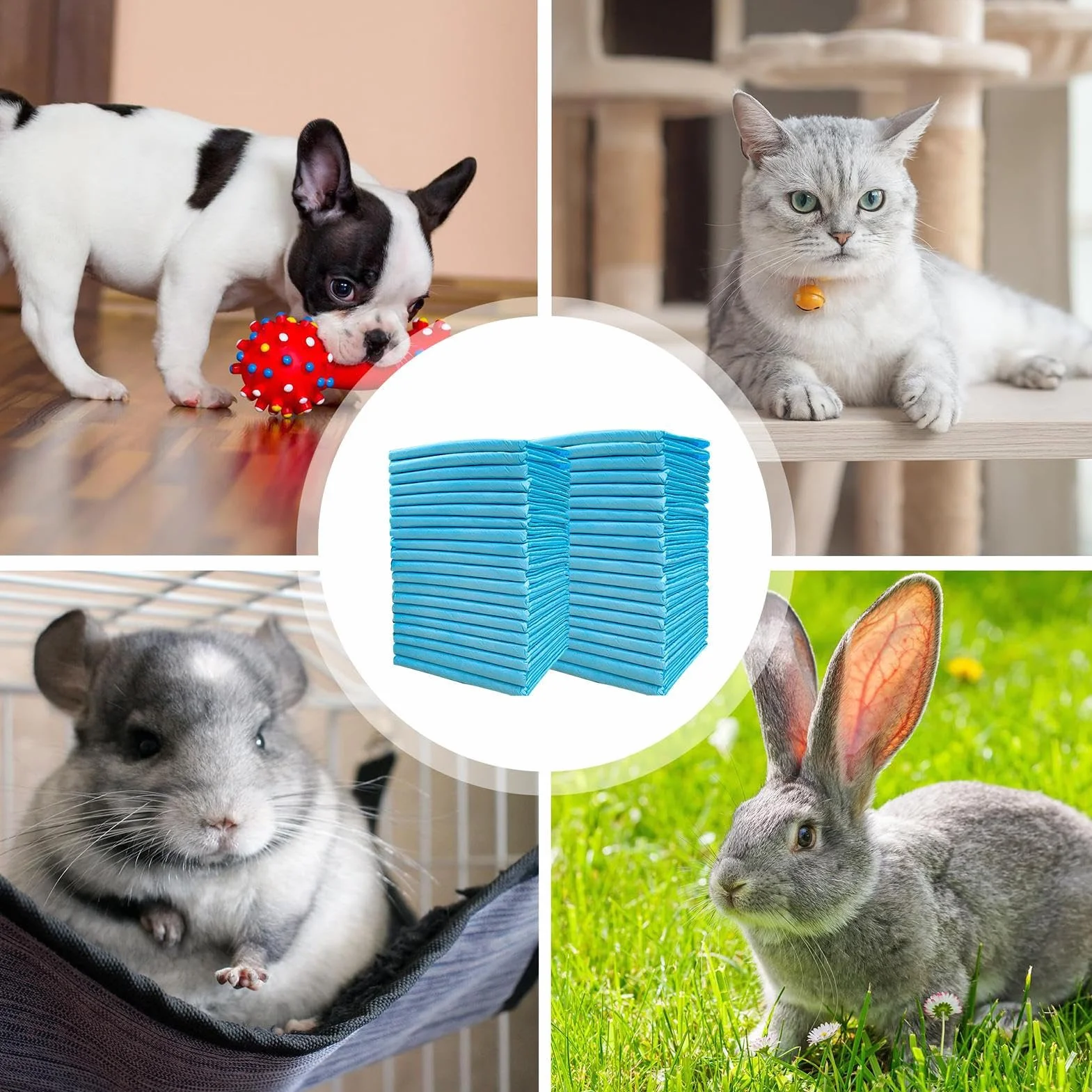 Wee Wee podk?adki dla psów, maty treningowe dla szczeniaków, szczelne prze?cierad?a nocnik, ultra ch?onne warstwy, technologia kontroli zapachu, 100 sztuk, do u?ytku w pomieszczeniach domowych