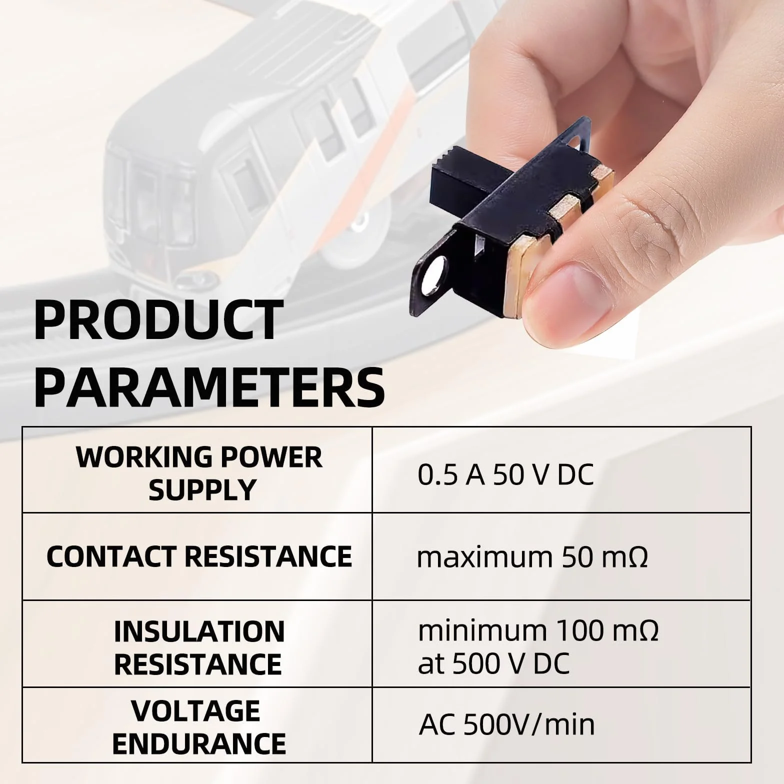 Zestaw 50 mini przełączników kołyskowych SPDT 0,5A 50V DC 3 piny 2 pozycje SS-12F15