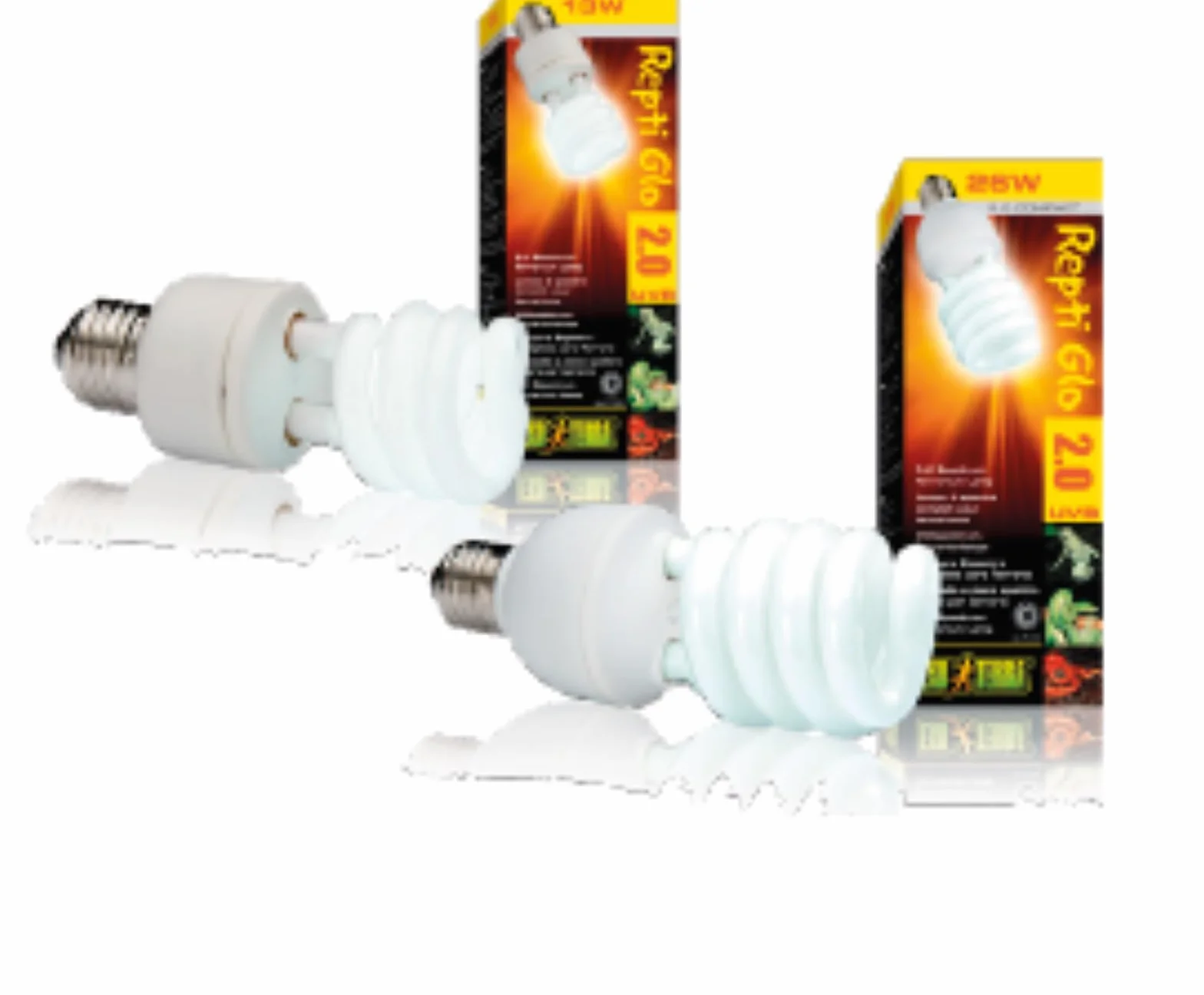 Exo Terra Natural Light, pełne spektrum światła dziennego, kompaktowa lampa UVB z idealnym spektrum światła dziennego dla wszystkich gadów i płazów, 25 W, oprawa E27