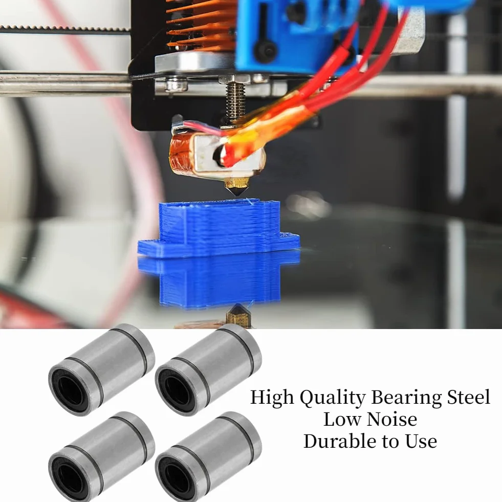 10 sztuk LM8UU 8mm łożysko kulkowe liniowe podwójne tuleja uszczelniająca dla pręta 8mm Drukarka 3D Części CNC