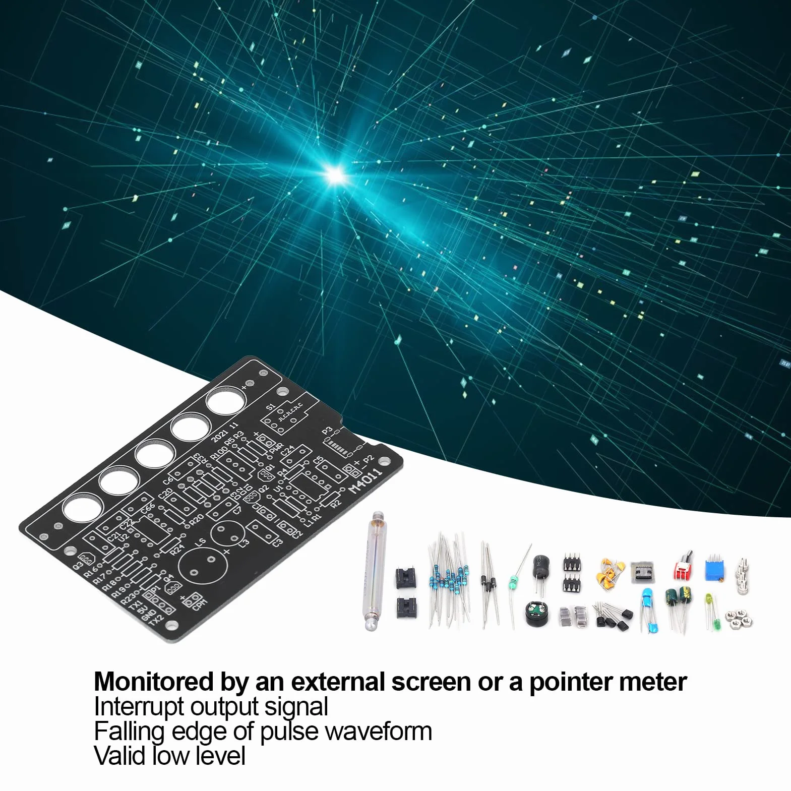 M4011 Niezmontowany DIY Zestaw Części Licznika Geigera Moduł Detektora Promieniowania Jądrowego Promienie Rentgenowskie Promienie γ Promienie β