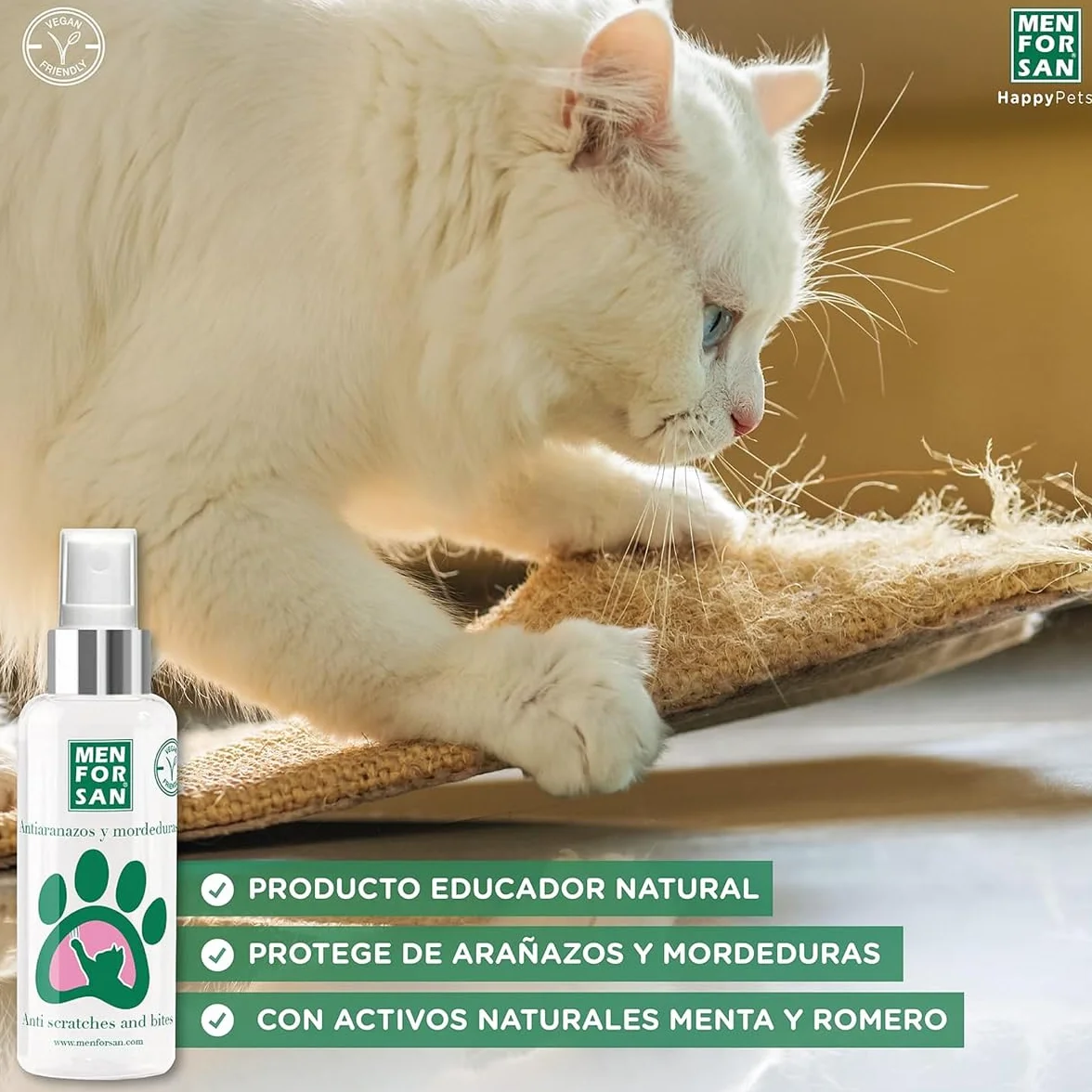 Spray przeciw zadrapaniom i ugryzieniu Koty MENFORSAN - 60ml - Naturalny produkt edukacyjny dla kotów