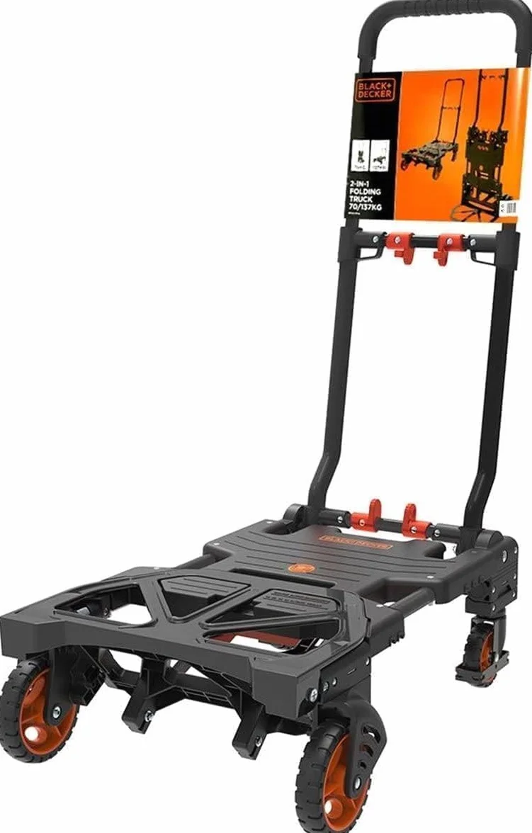 Wózek platformowy BLACK+DECKER - wózek ręczny 2 w 1 i wózek platformowy - składany - maksymalne obciążenie - 120 kg