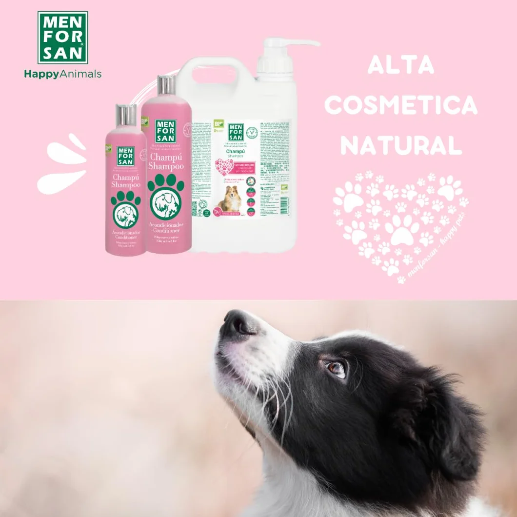 MENFORSAN Szampon z Odżywką dla Psów | Ułatwia Rozczesywanie | Truskawka | Pomaga Rozplątać Futro | Dogłębne Nawilżanie | 300 ml