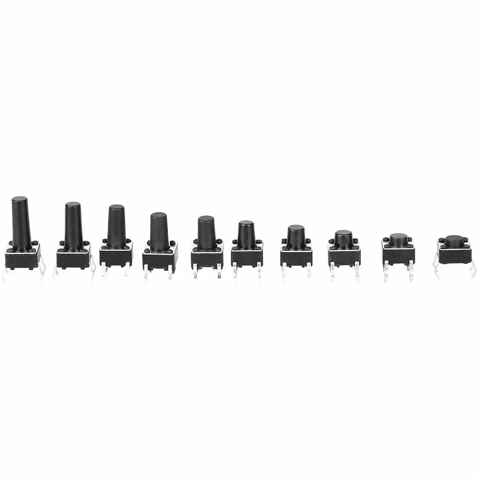 Tact Switch Kit 52 części przełączników dotykowych Micro-Momentary 10W zestaw akcesoriów przemysłowych