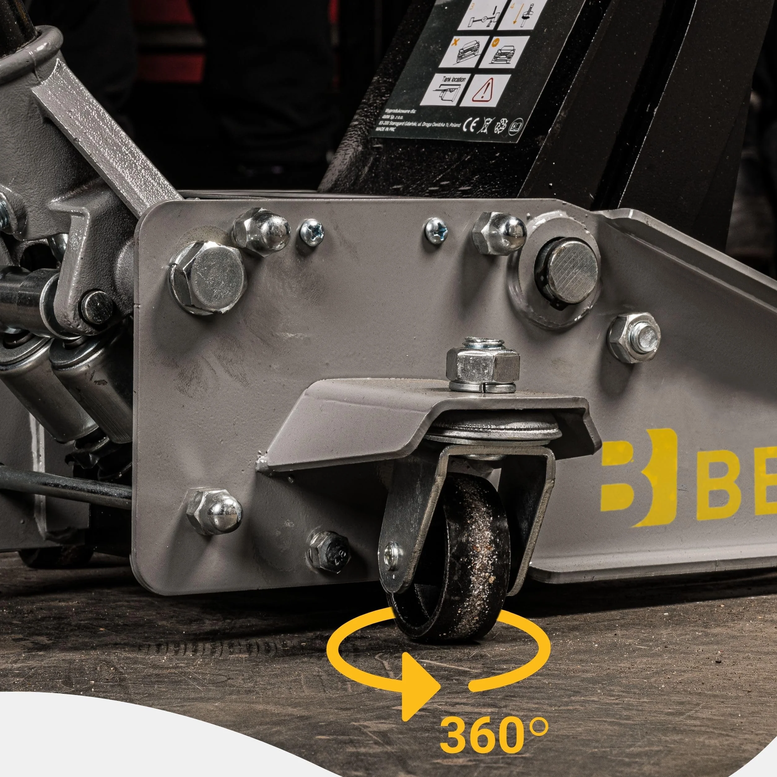BESTEN Podnośnik hydrauliczny niskoprofilowy 3T 85–520 mm Quick-Lift