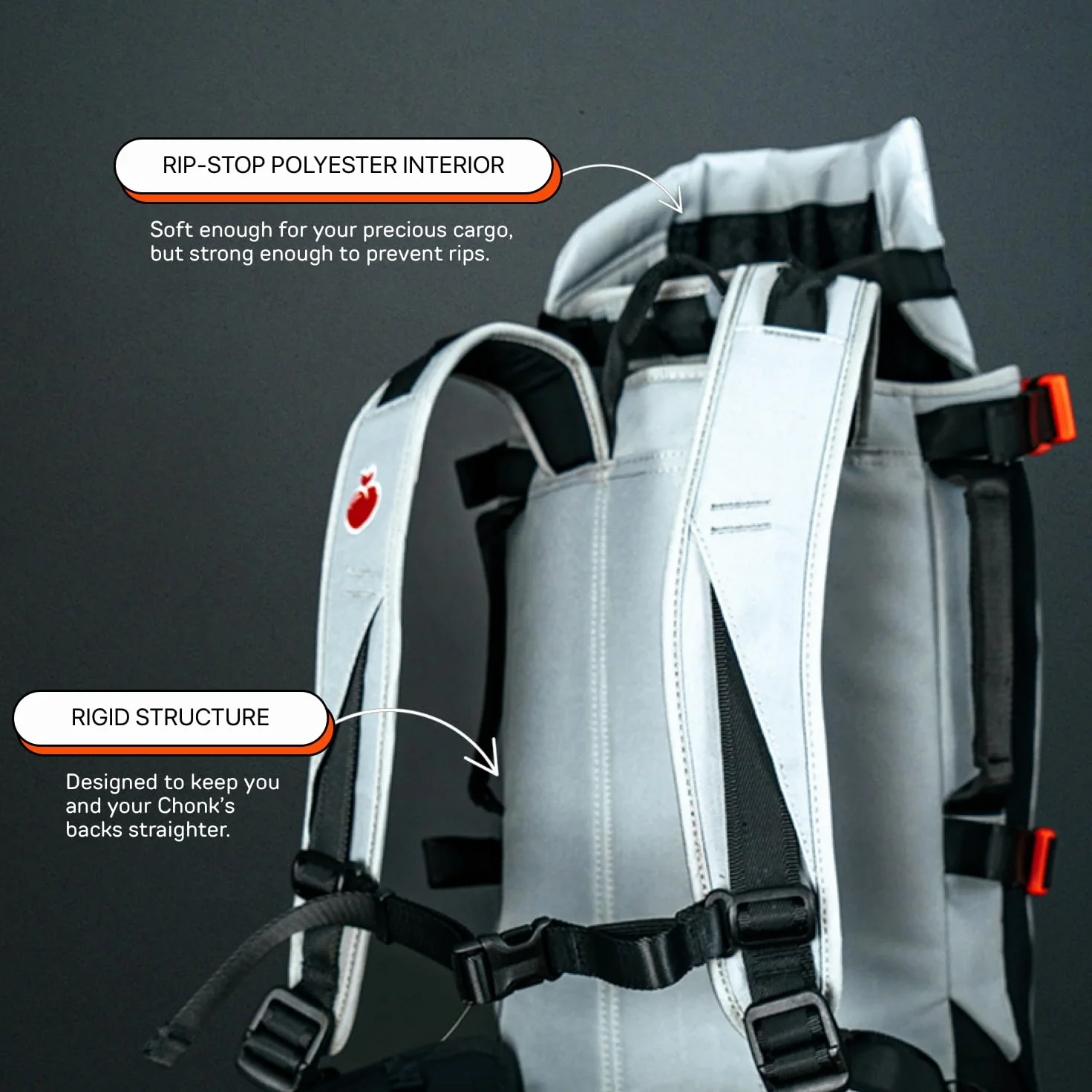 Maxine One Dog Backpack Carrier firmy LITTLE CHONK, regulowana torba skierowana z przodu do podróży lub wędrówek, stworzony dla zwierząt domowych o wadze do 22,7 kg, czarny