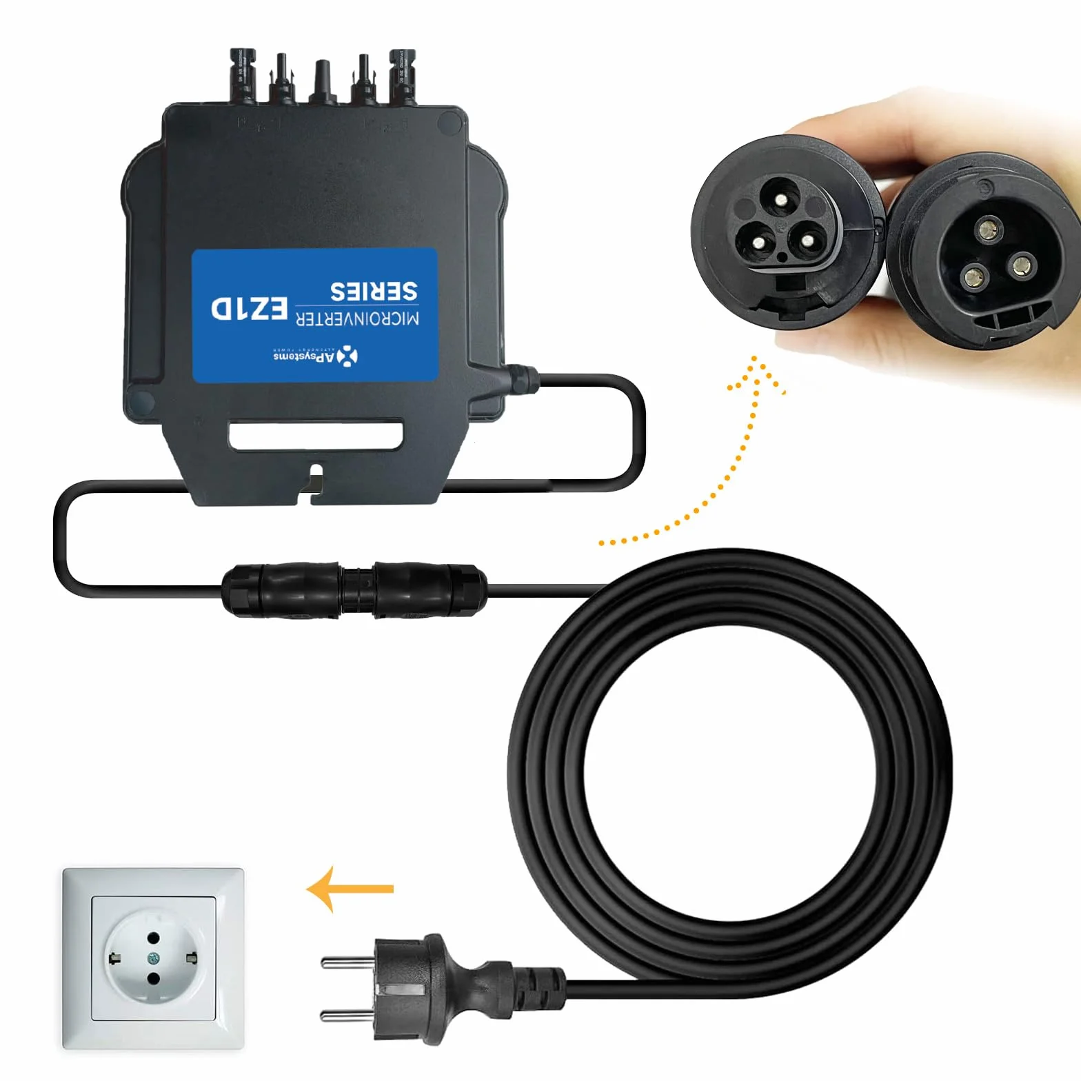 APsystems EZ1D 1800 W kuchenka mikrofalowa z Wi-Fi i Bluetooth Plug & Play